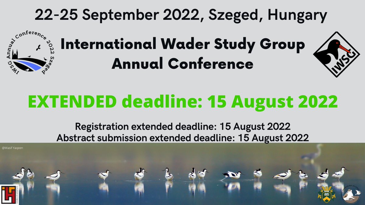 *ATTENTION* We've extended our deadline to register/submit an abstract for our 2022 conference!
#conference #update #extension #register #birds #hungary #shorebirds #waders