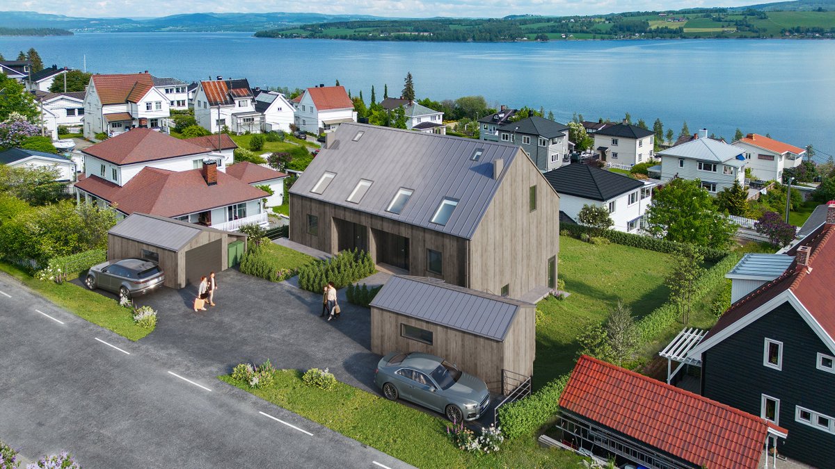 SDKconsult's tweet photo. Ny tomannsbolig til salgs på Gjøvik, visualisert av oss 🌟
Se mer på https://t.co/GbO0jiQUpe

 #sdkconsult #bolig #3Dvisualisering #nybygg #dronepilot #salg #3drendering #dronefoto #eiendom #boliginteriør #boligdrøm #3d #boliginspiration #arkitektur #moderne https://t.co/nkxCZ0wYf6