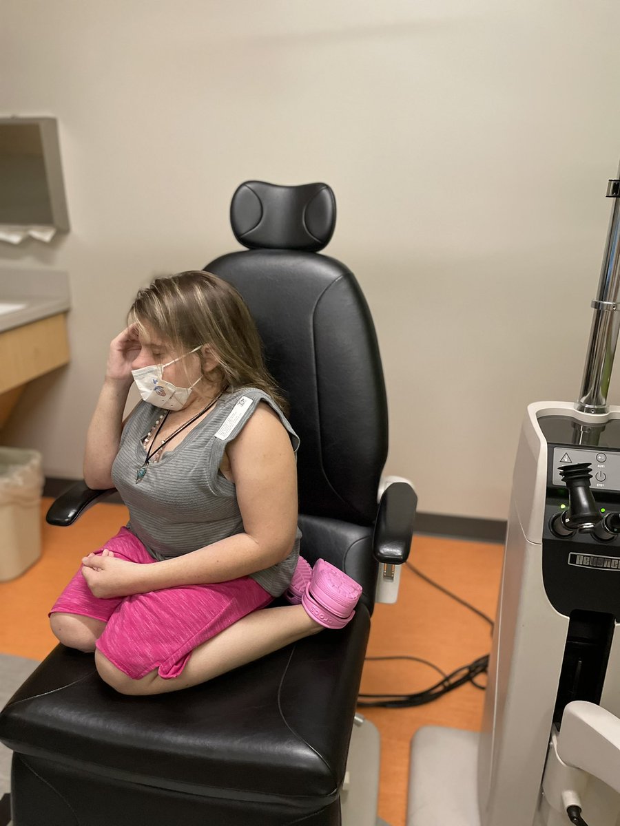 littlegiants14's tweet photo. Limbo land. The good news is that the Right retina is still attached. The sight is not coming though and the left eye has the cloudiness increased from the cataract surgery back in February. If they remove the cloudiness the retina may detach again. So we wait #emilystrong https://t.co/U3xo9yojPU
