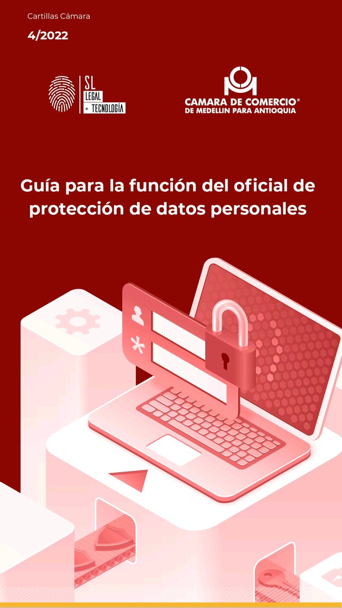 SLSeguridad's tweet photo. Descarga la guía para la función de oficial de protección de datos elaborada en alianza por @SLSeguridad y la @CamaraMedellin. 

https://t.co/vfao6YQLUR

#ProtecciónDeDatos #Privacidad #Accountability #Ley1581 #Ley1266 https://t.co/36BIJrHTeK