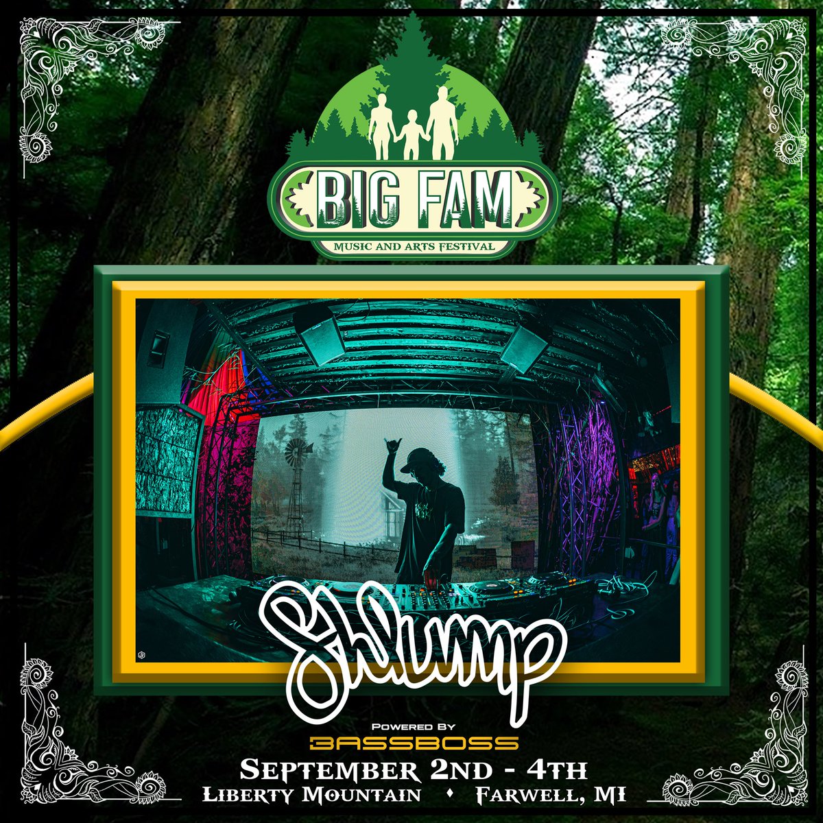 <a href="/shlumpbass/">🛸Shlump🛸</a> is ready to captivate you with his unique style of alien bass music at Big Fam. We are more than excited to have this talented artist take the stage by storm! 

Check out our bio to purchase tickets today 🎟