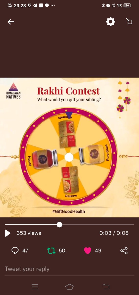 <a href="/HN_Ind/">Himalayan Natives India</a> I want to Gift Almonds to my brother bcoz we both eat almonds daily this is our childhood routine 🥰🎁

#GiftGoodHealth #rakshabandhan #rakhicontest #giveaway #win #prize #himalayannatives #naturalfood  <a href="/KDivya18740584/">Divya Kaushal</a> <a href="/NitinKumar2023/">Nitinkumar Thakor</a> <a href="/bokadia_vinita/">Vinita Bokadia</a> <a href="/dadofbonhisha/">𝘾𝙃𝘼𝙉𝘾𝙃𝘼𝙇 𝘿𝘼𝙎❇️</a> <a href="/blessedkamal/">KAMAL ADVANI BHai</a>