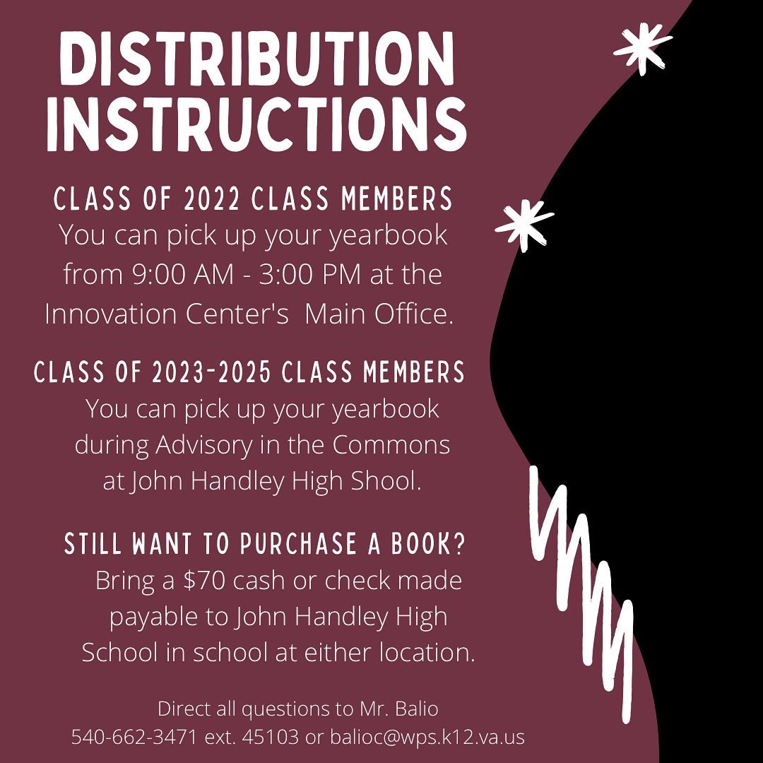 attention all judges…if you ordered a yearbook for the 2021-2022 school year they will be available for pick up on September 7th at 3:30pm. If you have any questions please reach out to Mr.Balio!!