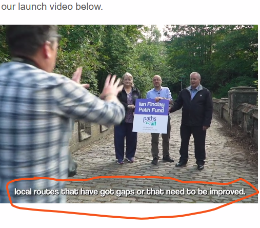 @PathsforAll @LivingStreetsEd @patrickharvie @transcotland @cassiltoun @CastlemilkPark @fundingscotland @TSIScotNet @nature_scot @sfha_hq @DTAScot @ScottishCCs @ScotWays #IanFindlayPathFund 

Path blockages, gaps etc

Cash (£10K-£100K) for community groups to remedy local issues

HERE-->pathsforall.org.uk/news/news-post…

@greenspacetrust @WOLCT