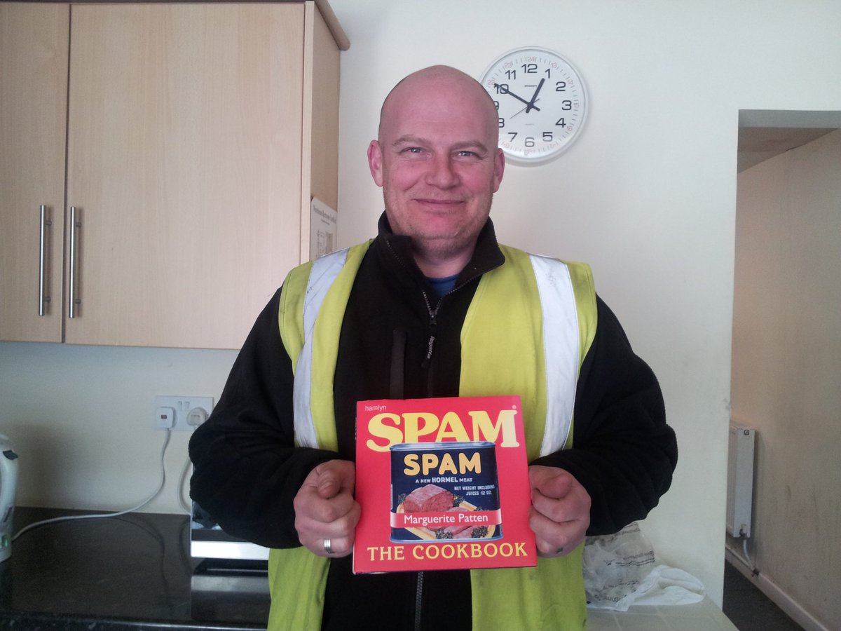 parky1882's tweet photo. @OfficialSPAMUK I would create a #SPAMCamp where my friends and I would dine on the finest Spam recipes from my favourite cook book #SPAMtastic #SPAMbrand #ThinkOutsideTheCan https://t.co/oB7ceNMMv3