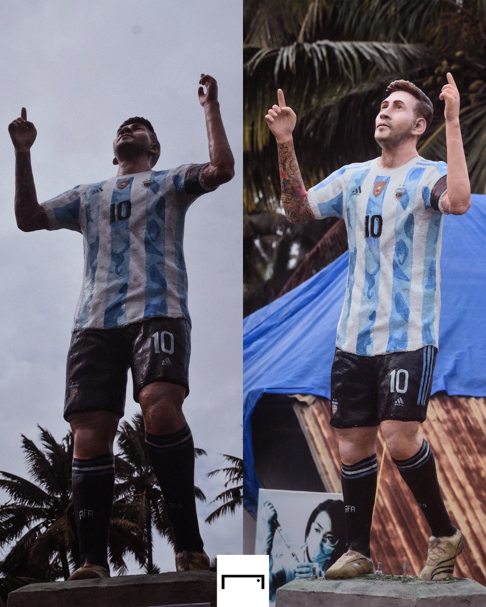 Goal_India's tweet photo. WOW! Lionel Messi craze in India is unreal 😍 🔥

A special tribute to a special player by Messi Fans Pozhiyoor ❤️

📸📍 Pozhiyoor, Kerala https://t.co/XxNpWj5k9u
