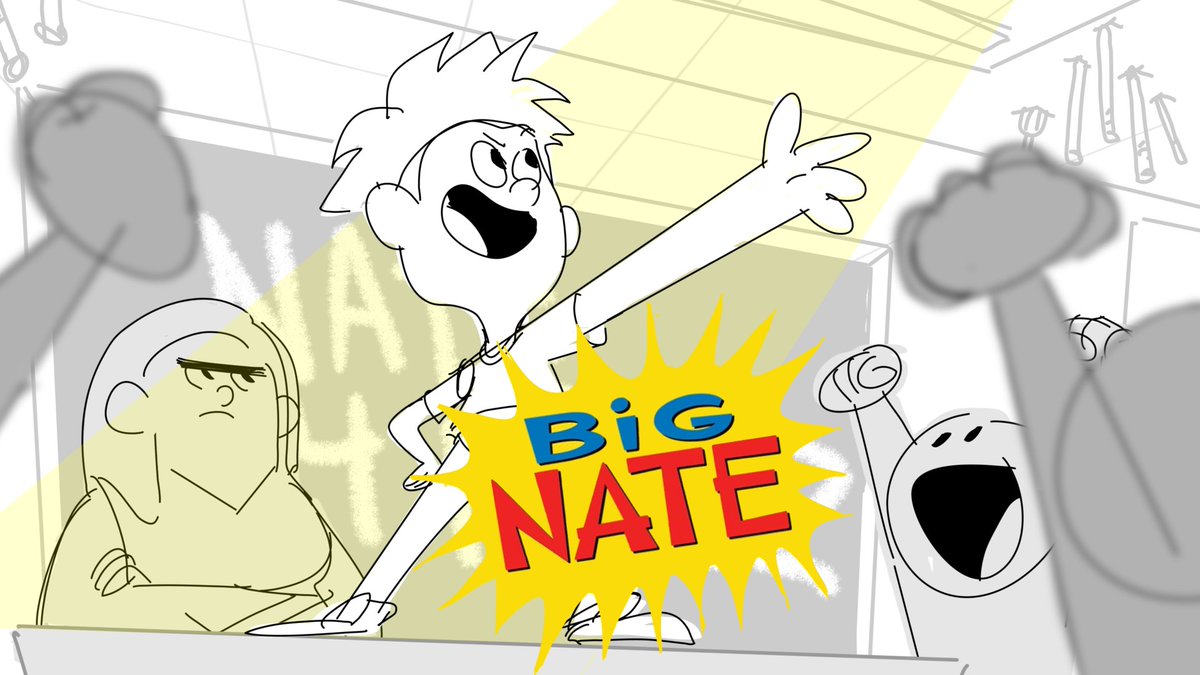 I found a bunch of random Big Nate key art concepts I drew like waaaaaaaaay back before we even had the proportions of the characters nailed down. 