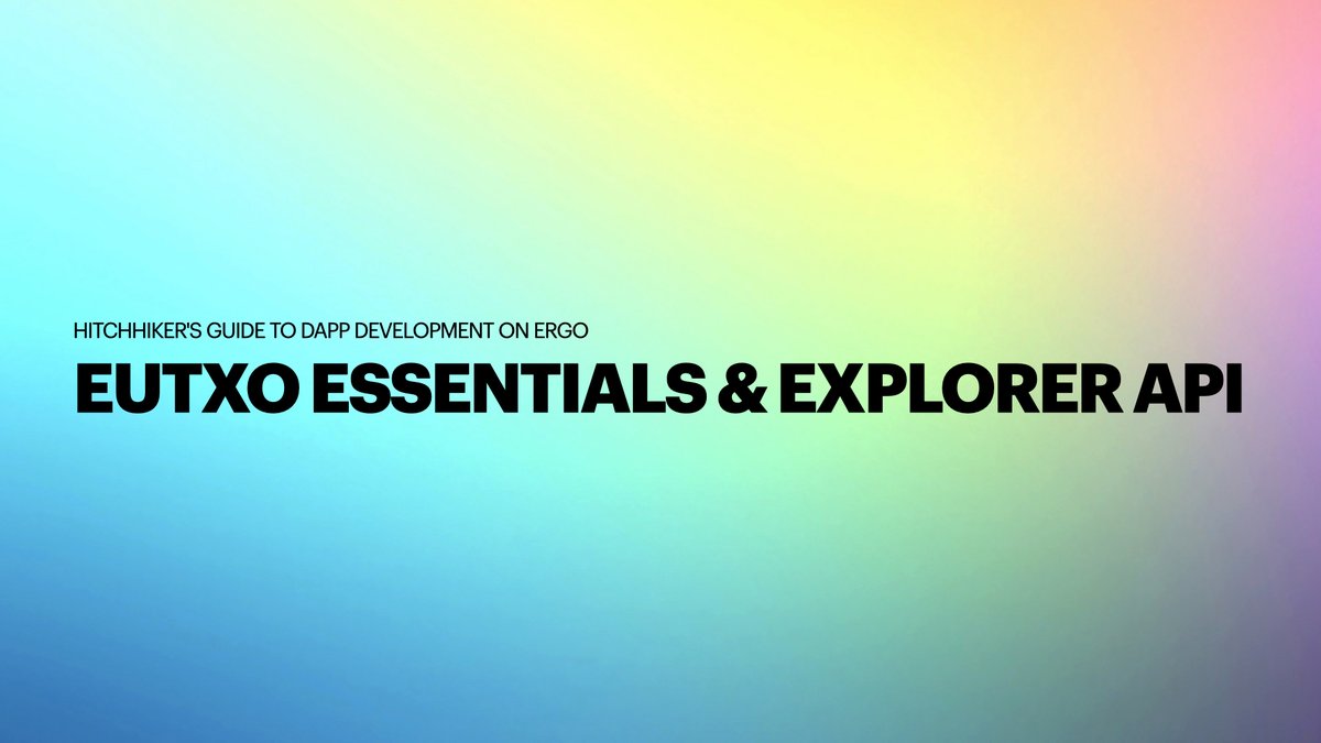 dappstepjs's tweet image. Part III - eUTXO essentials and Explorer API.

Before we get out hands dirty with smart contracts and transactions assembling there are some fundamental topics to go through.

youtube.com/watch?v=44yrT7…