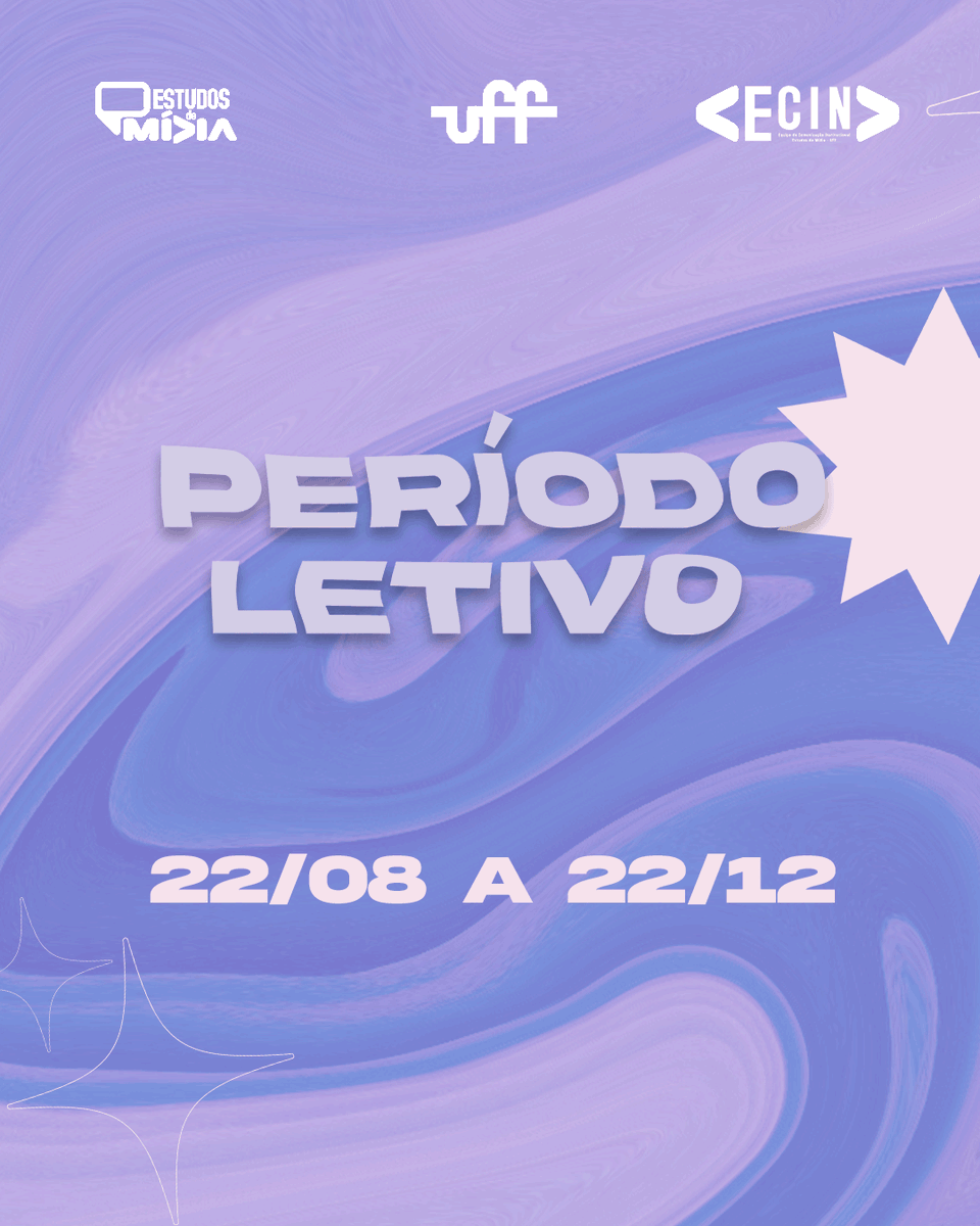 estudosdemidia's tweet photo. Oi gente, vamos estudar? 😋
Inscrições de disciplinas, Calouros, Veteranos, Período de Ajuste… Hmm olha que delícia, gente, esses prazos ✍️
Vem muito mais por aí, fiquem ligades nas nossas redes para não perder nada! 🔜
#ecin #estudosdemidia #uff https://t.co/H1jZ6zk2lb