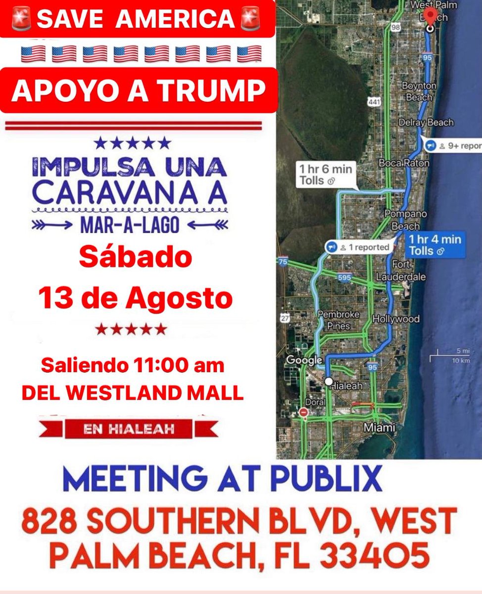 It is very important that those of us who believe in #freedom participate in this caravan in support of President Donald #Trump. Today is Trump, tomorrow will be my children or yours. The FBI must be stopped. Enough of political persecution in America. Let's put #AmericaFirst