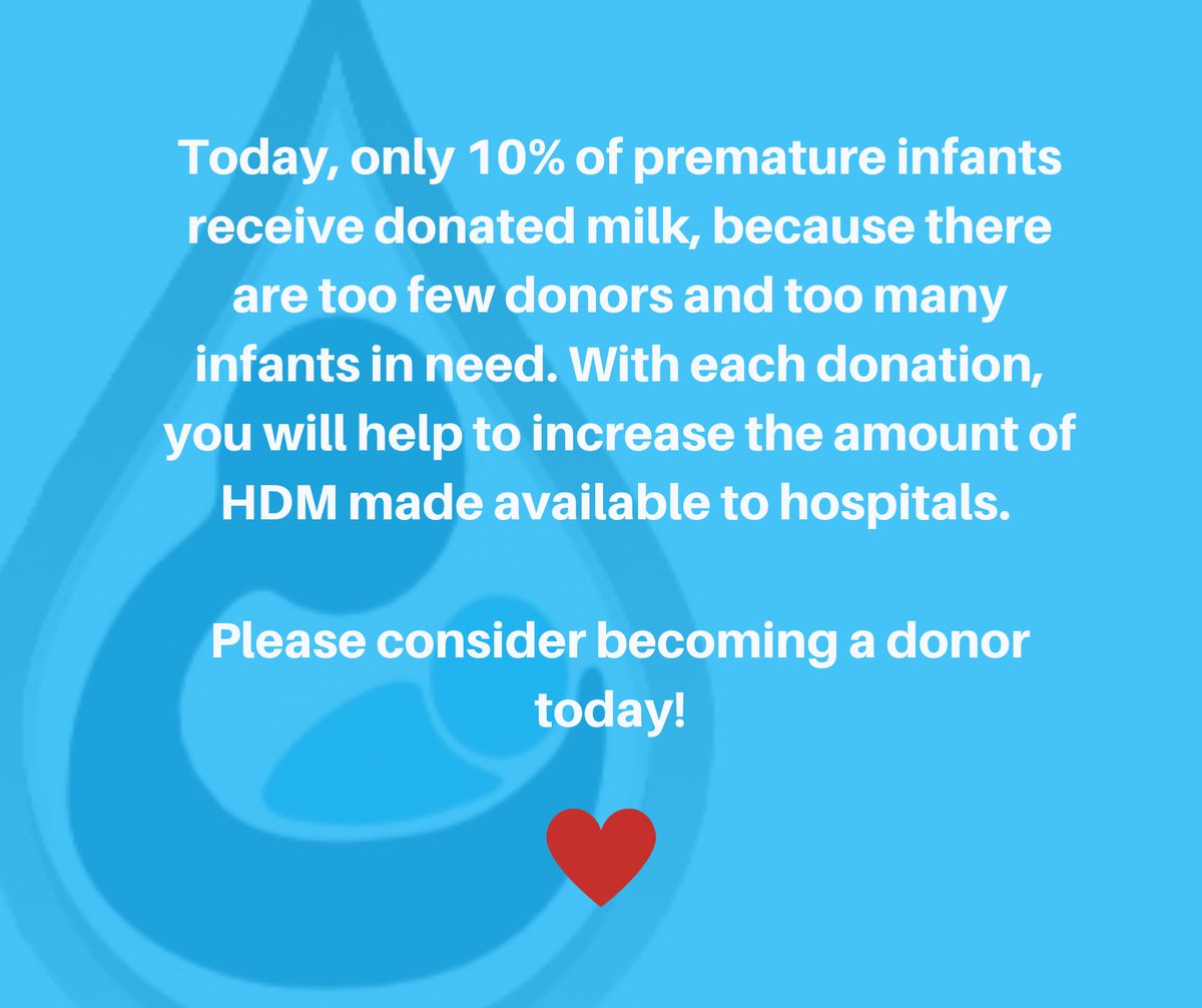 We are accepting new donors! Your donation can help us provide the vital nourishment to Neonatal intensive Care Units across the country! Click the link to get started today!  bit.ly/3vTCJFT