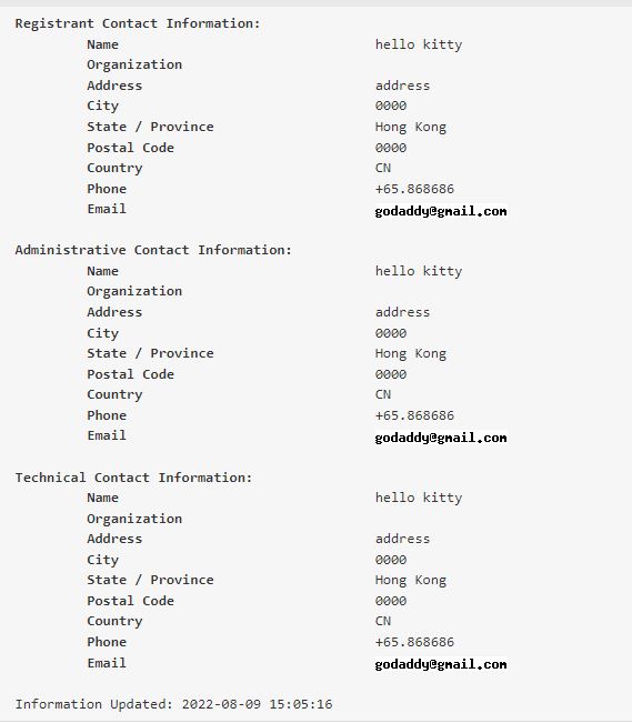Xyb3rb3nd3r's tweet photo. Attacker from Ransom Group Hello Kitty, have created a domain in @GoDaddyHelp openssl[.]online pointing at Google DNS 8.8.8.8 update your IOC to detect any hosts using openssl[.]online to mask their DNS requests #dnsattack #ransomware #hellokitty #ioc #threatintelligence https://t.co/TfHUd7PCZj