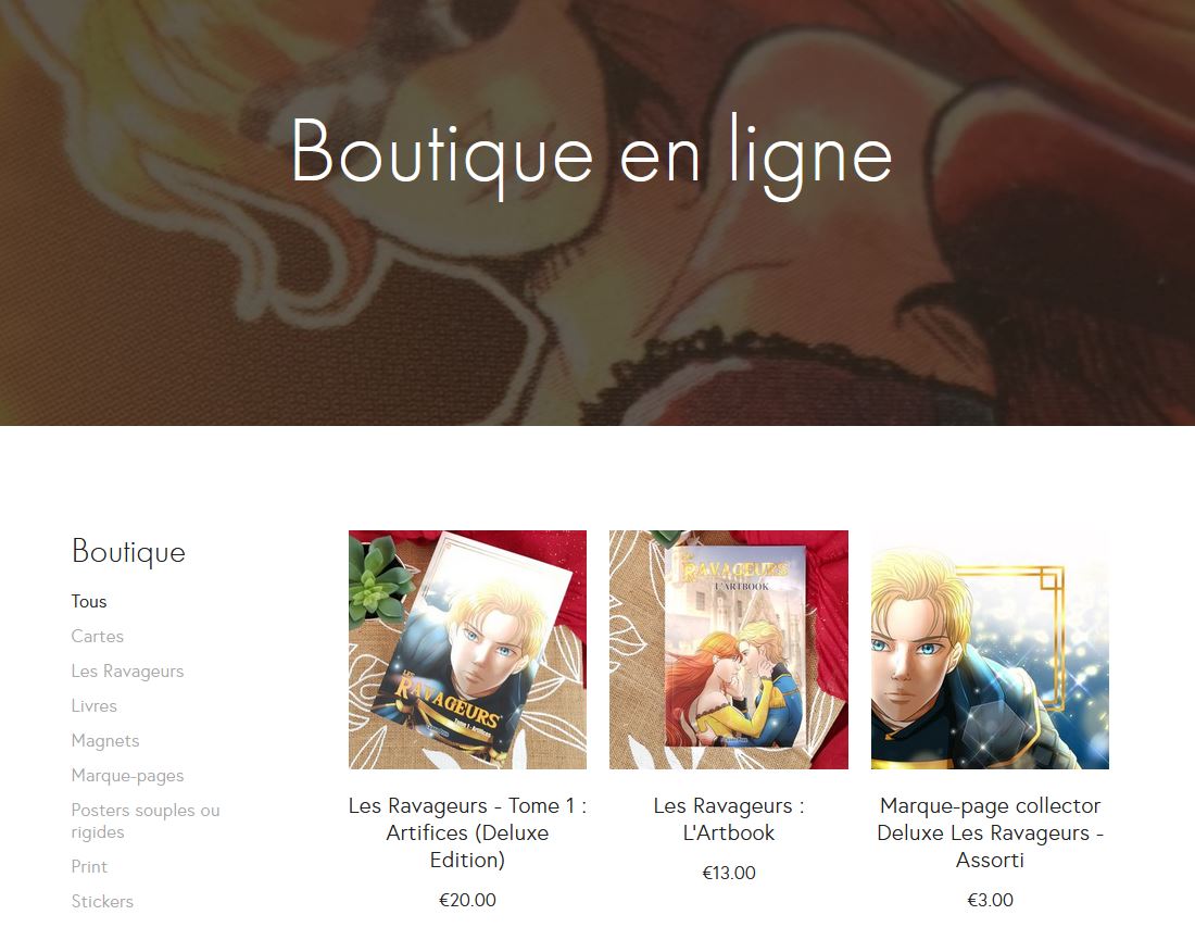 La boutique en ligen est ouverte ! Si vous n'avez pas encore eu votre exemplaire de l'artbook ou du roman, c'est le moment ! cinetiquecreative.com/boutique