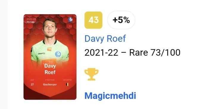 Magicmajis's tweet photo. Après le big whine avec l'absence de Mbappé en Champion, la recrue last minute #Muslera fait des miracles, Coates sauve sur sa ligne, et une team sur laquelle je ne comptais pas du tout me ramène une 5ème place et #Roef.
#Sorare, c'est un sacré Rollercoaster émotionnel https://t.co/jnVezmQtwP