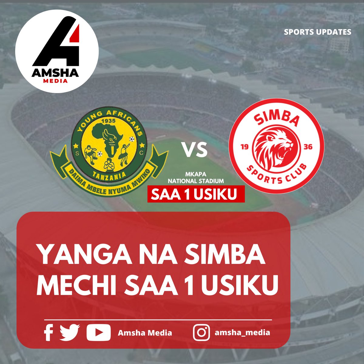 Shirikisho la Soka Tanzania TFF limethibitisha kuwa Mchezo kati ya Yanga na Simba wa Ngao ya Jamii utachezwa siku ya Jumamosi tarehe 13 August 2022 majira ya Saa 1:00 Usiku kwenye uwanja wa Benjamin William Mkapa
#TFF #YANGA #SIMBA #NGAOYAJAMII #NGAOYAJAMII2022 #YANGAFC #SIMBAFC