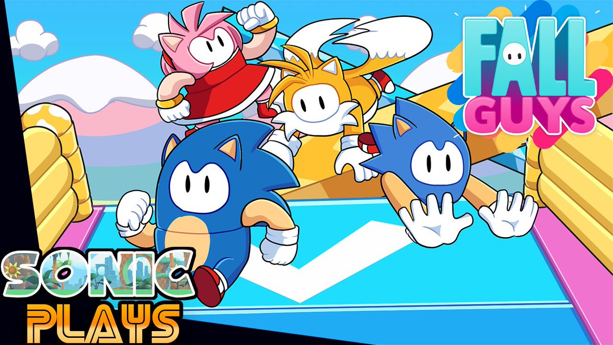 SonicTheVTuber's tweet photo. It's time for Sonic &amp; his friends to introduce Amy to the world of Fall Guys! Here is the thumbnail for today's video! 

Thanks to the fantastic, @_Tiff_V_ for creating the thumbnail! 

#SonicTheHedgehog #Sonic #amyrose #TailsTheFox #FallGuys #FallGuysSonic https://t.co/9cFrUkg67h