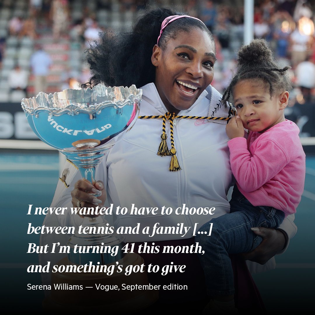  Serena Williams will retire from tennis after this year’s US Open tournament.