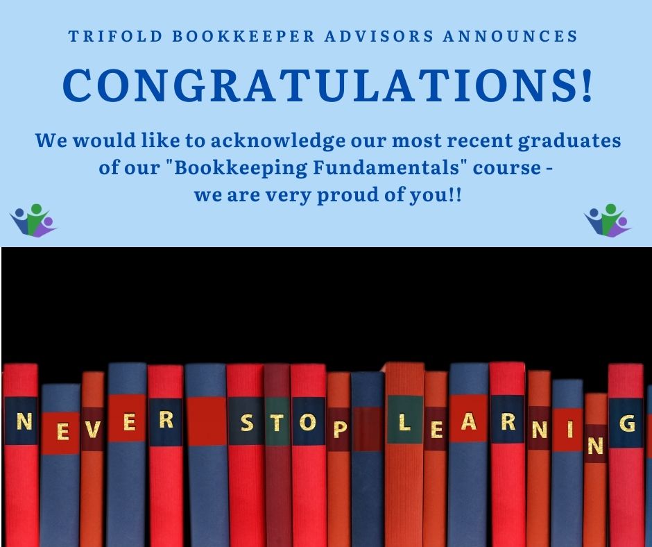 And a big welcome to our new students starting August 16th, 2022. We are looking forward to meeting you and starting you on your journey to a new bookkeeping career. trifoldbka.ca/services/cours…