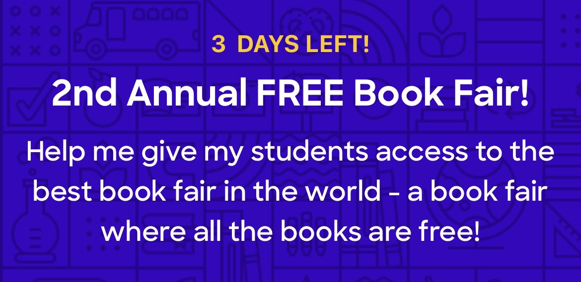 Today is Boost Day on Donors Choose! Our Librarian is wanting to continue our Free Book Fair, support Sadler Means. donorschoose.org/project/2nd-an…