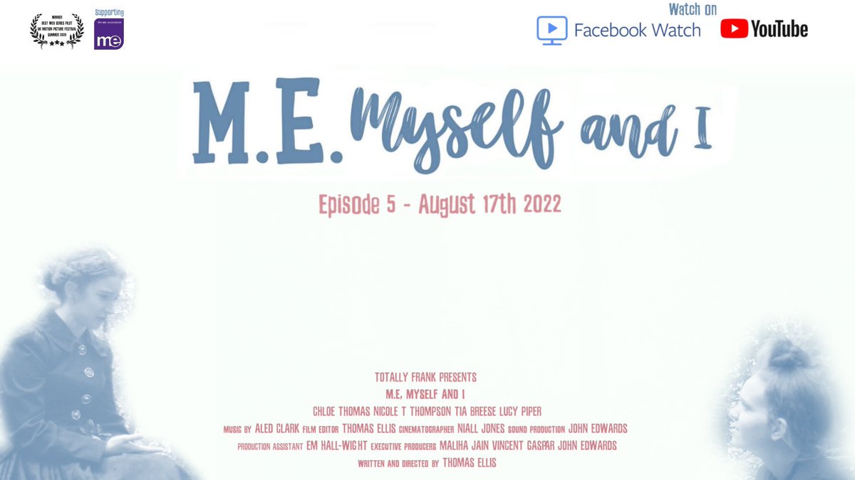 MEdramaseries's tweet photo. Episode 5, the penultimate episode of M.E, Myself and I - August 17th 7pm! #MyalgicE #MECFS #Film https://t.co/xynxnve2Xf