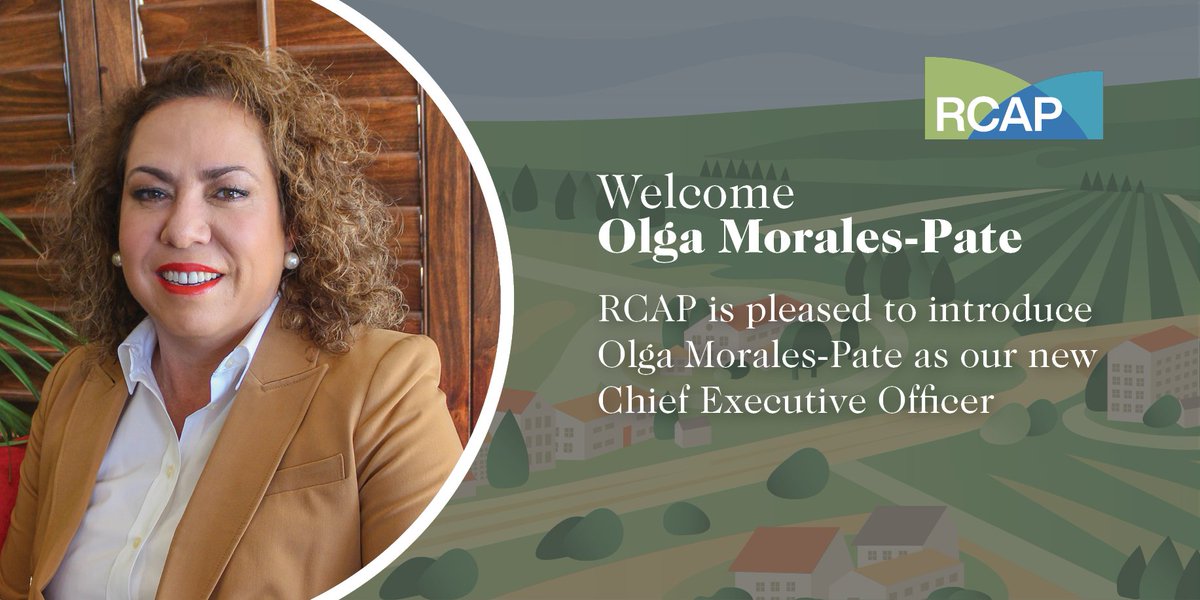 RCAPInc's tweet image. RCAP is thrilled to announce that Olga Morales-Pate has been chosen as its next CEO! She is an experienced environmental justice and rural community development leader and is ready to take RCAP and the rural communities it serves to the next level. bit.ly/3QrebeY