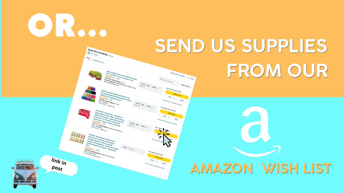 🚨CALLING ALL DO GOODERS 🚨It's back to school season &amp; we're Filling the Bus For Students!

Join the Do Good Bus as we gather supplies for 80 snack kits for recently housed community college students!

Or send us items from our Amazon list: amazon.com/registries/cus…

❤️ Thank you!