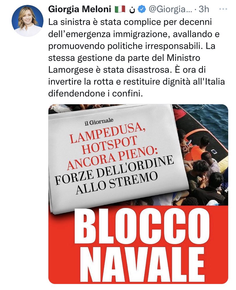 EleonoraCamilli's tweet photo. Stando all’art 42 dello Statuto delle Nazioni Unite il #blocconavale non può essere attivato unilateralmente da uno Stato se non per legittima difesa, e cioè in caso di aggressione o guerra. 

Eppure ogni giorno Giorgia Meloni lo evoca come uno strumento per fermare gli sbarchi https://t.co/KTgOdgtPY3