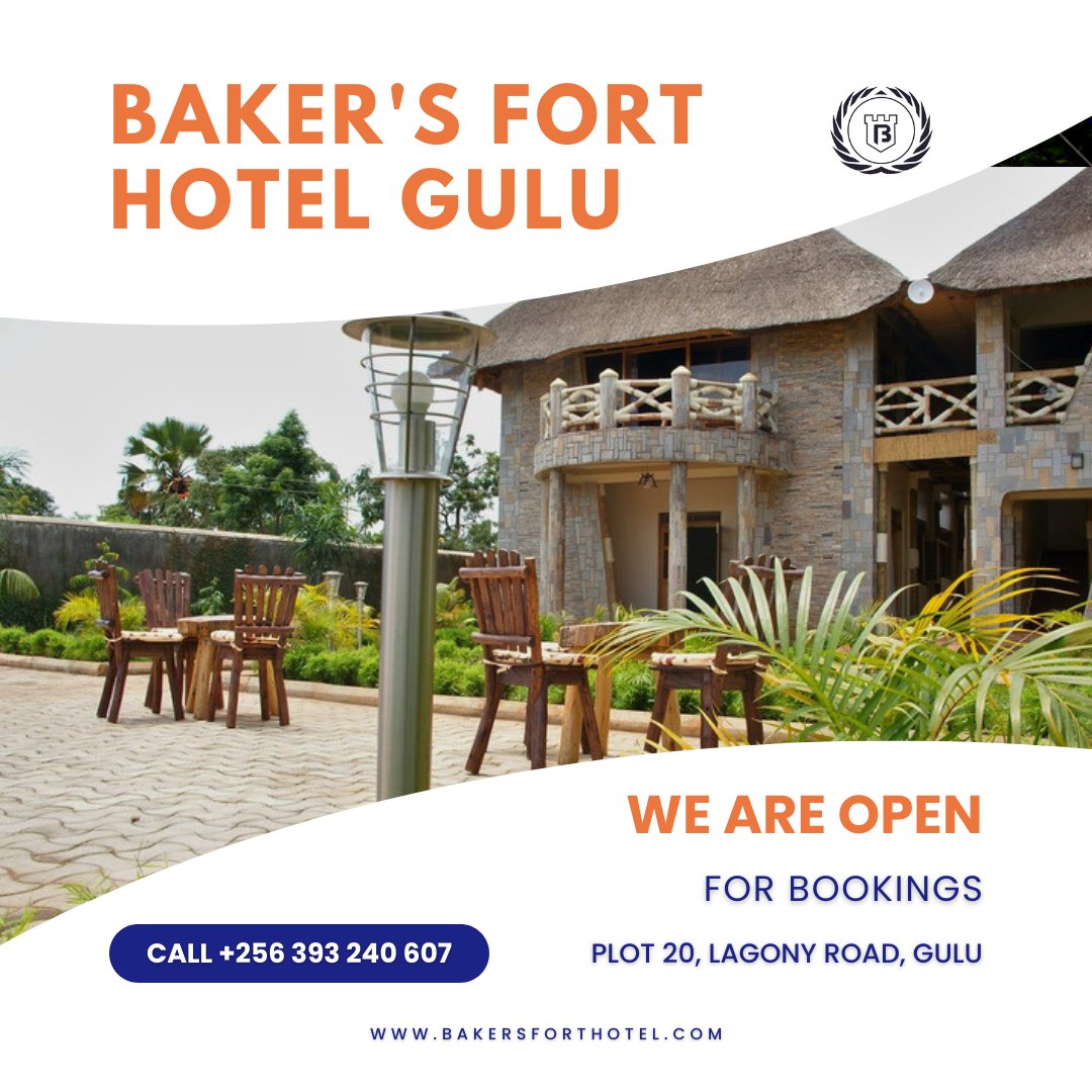 Come have a great stay with us!
#BakersFortHotelGulu #GuluHotels #BakersFort #FortPatiko