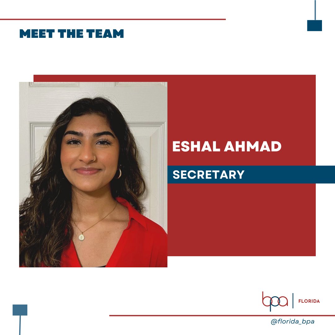 Let us welcome our 2022-2023 Florida BPA Officers. Starting with our President, Vice President, and Secretary. These newly elected state officers are starting the year off great and are excited to serve our Florida BPA family!