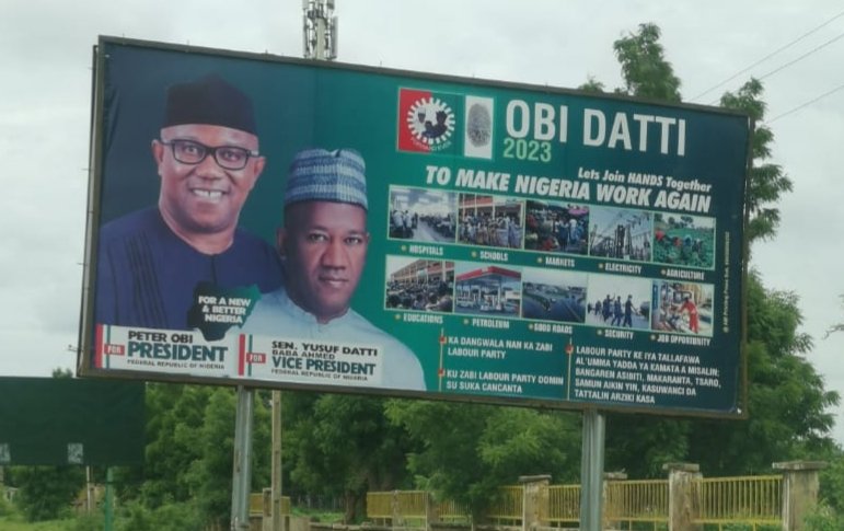 YunusaTanko's tweet photo. This is sokoto for Obi-Datti. Interestingly the moment you enter sokoto state the bill board of Obi Datti welcomes you courtesy of Chief Ifeanyin Ezeagu a widely accepted philanthropist pharmacist in sokoto state.....We are Uniting Nigeria Obi-Dattily https://t.co/jBWaxehuxk