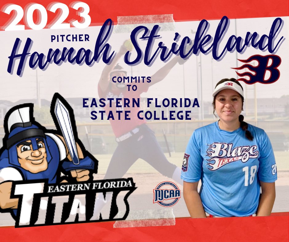 🚨Commitement Alert🚨

Congratulations to 2️⃣0️⃣2️⃣3️⃣ Hannah Strickland from Texas Blaze 18U National Ward for signing to Eastern Florida State College! We are proud of you!! Way to go Hannah!