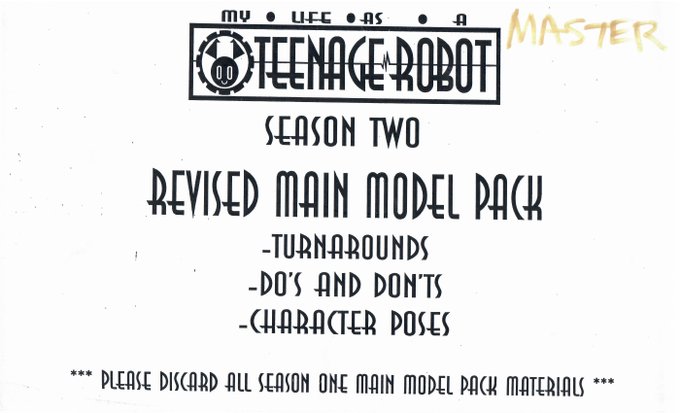 To (belatedly) celebrate the 19th anniversary of Teenage Robot I'm going to post the entire 2nd season main model pack under #mlaatrmodels This is THE definitive How To Draw MLaaTR for all teenage robot fans. Enjoy 