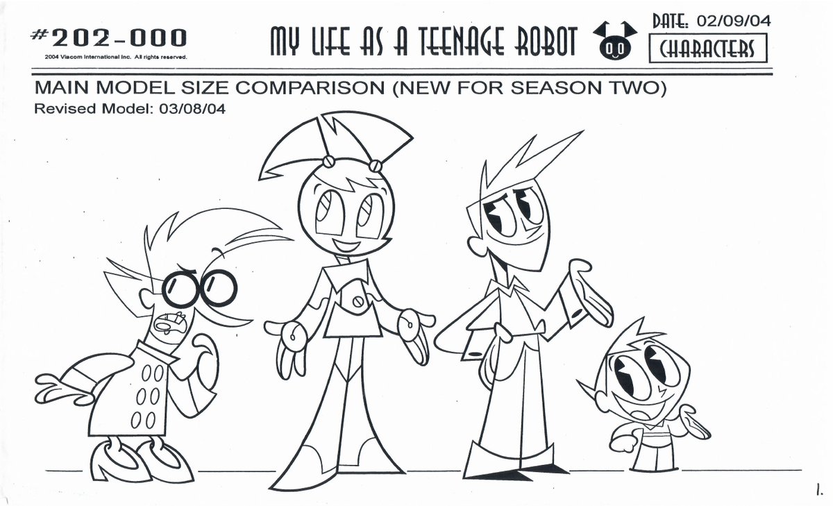 To (belatedly) celebrate the 19th anniversary of Teenage Robot I'm going to post the entire 2nd season main model pack under #mlaatrmodels This is THE definitive How To Draw MLaaTR for all teenage robot fans. Enjoy 