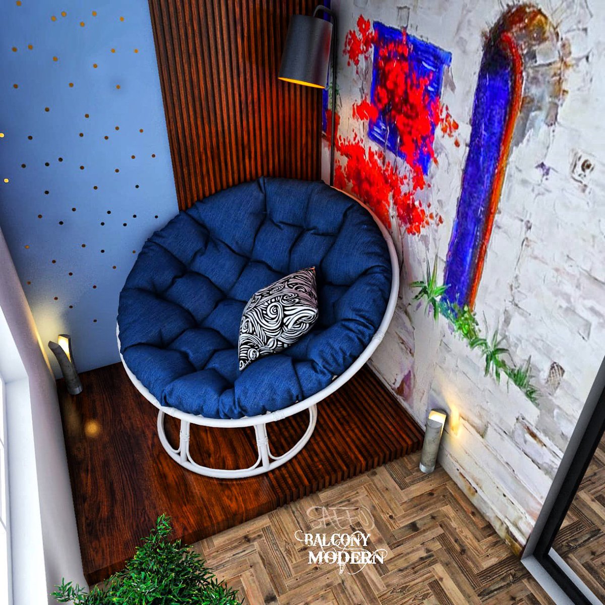 SaeedMo86441599's tweet image. تصميمي …… #modern_Design #shot1 #balcony