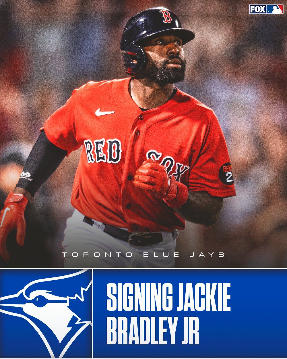 FOX Sports: MLB on X: The Blue Jays are signing Jackie Bradley Jr, via  multiple sources.  / X