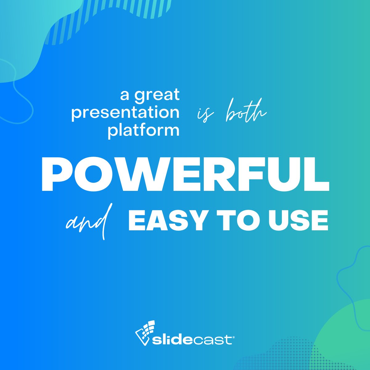 Slidecast_app's tweet image. A great presentation platform is both powerful and easy to use.  #sales #CRM #slidecast #marketing