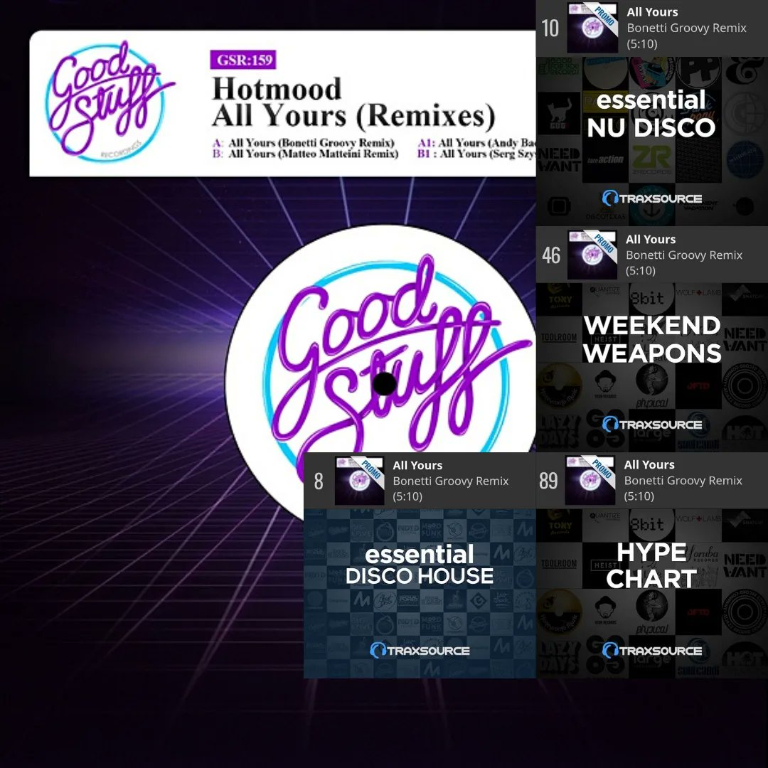 __Bonetti's tweet photo. 🔥💿💿💿💿💿My tracks on #GoodStuff, #UnionRecords, @groovy_riddim, @FunkyRevival and #DURecords have been supported from @traxsource and all of them are included in several Traxsource's charts.

🔝💯Some of them are in different Top 100 lists.

🛒 https://t.co/VkjEdk4wkM https://t.co/hPZNSFmaIq