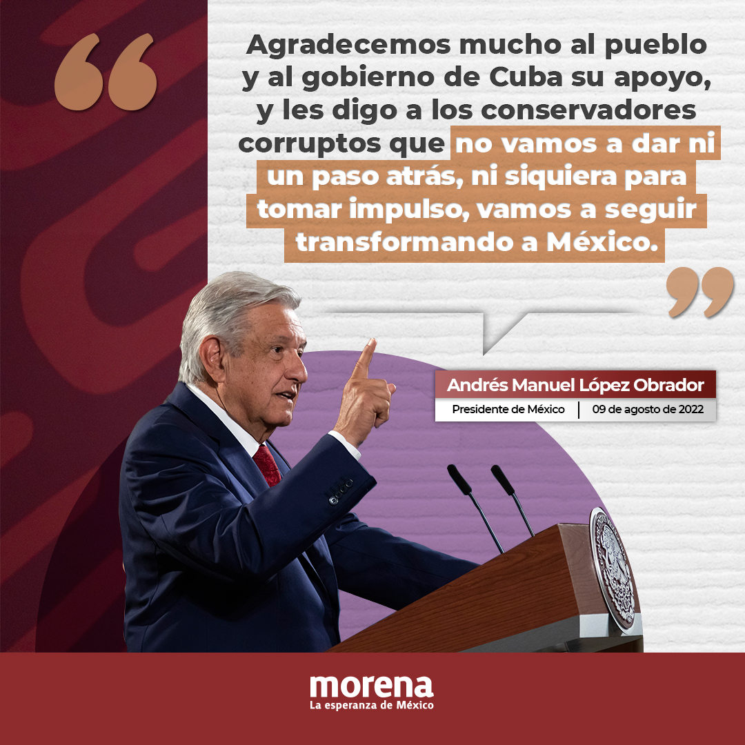 El presidente <a href="/lopezobrador_/">Andrés Manuel</a> agradeció al pueblo y al gobierno de Cuba por su apoyo a través del Programa de Médicos Especialistas, que brindará atención en comunidades remotas del país.

No daremos ni un paso atrás en la tarea de transformar a México. 

#ConferenciaPresidente