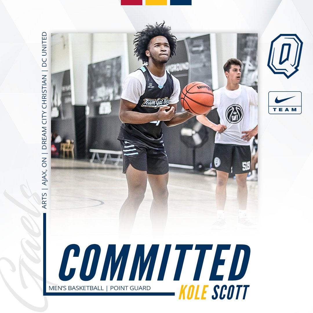 queensgaels's tweet photo. New Recruit Tuesday 👑 | @Queensmbball adds three new recruits as they look to build upon a program-best 21-22 season!

🏀 Kole Scott (@rarekole) | Ajax | DC United
🏀 Lucas Ponting | Welland | Pelham Panthers
🏀 Sam Kong | Hamilton | Burloak Elite

#ChaGheill | #GaelsCOMMITTED https://t.co/ERldR0bftW