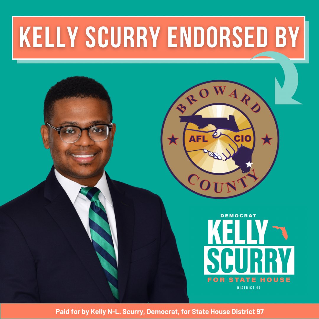 We are so proud to announce our latest endorsement, <a href="/BRAFLCIO/">Broward AFL-CIO // Pass the #PROAct</a>. Protecting workers rights and our unions will be a top priority of mine in Tallahassee. Thank you for your support!