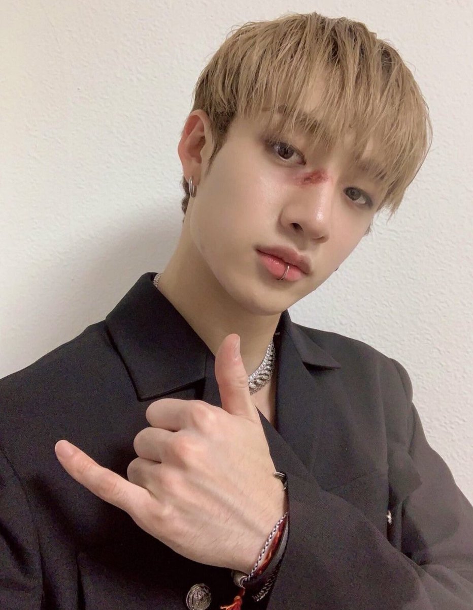 bang chan with this lip piercing