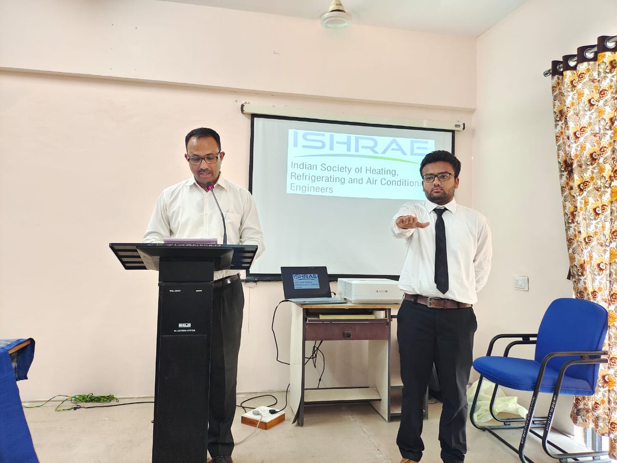 ChapterIshrae's tweet photo. INSTALLATION CEREMONY OF STUDENT CHAPTER!!!

ISHRAE Ahmedabad Chapter is privileged to announce that Government Engineering College, Bhavnagar has been installed as the Student Chapter for the S.Y. 2022-23. https://t.co/kvnaP2jYay