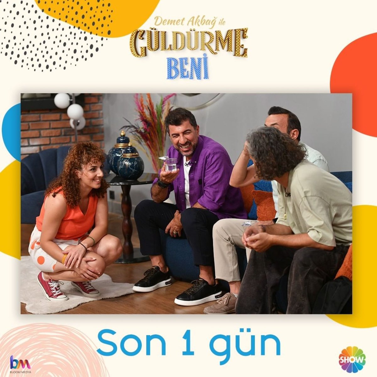 BloomMedya's tweet photo. Biz çok eğleniyoruz siz de gelsenize 💖
Yeni bölüme son 1 gün 🥳

#DemetAkbağileGüldürmeBeni yeni bölümüyle çarşamba 22.45’te #ShowTV’de ✨
@ShowTV @guldurmebenitv https://t.co/iIzYIc4yhM
