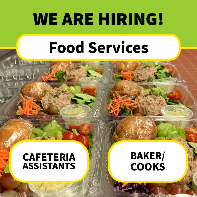 VBCPS_HR's tweet photo. Join the @VBSchools food services team this fall!

We offer:
• Paid leave programs
• Benefits and retirement programs
• Weekends/holidays/summers off

Rates starting at:
Cafeteria Assistant: $12.24/hr
Baker/Cook: $14.05/hr