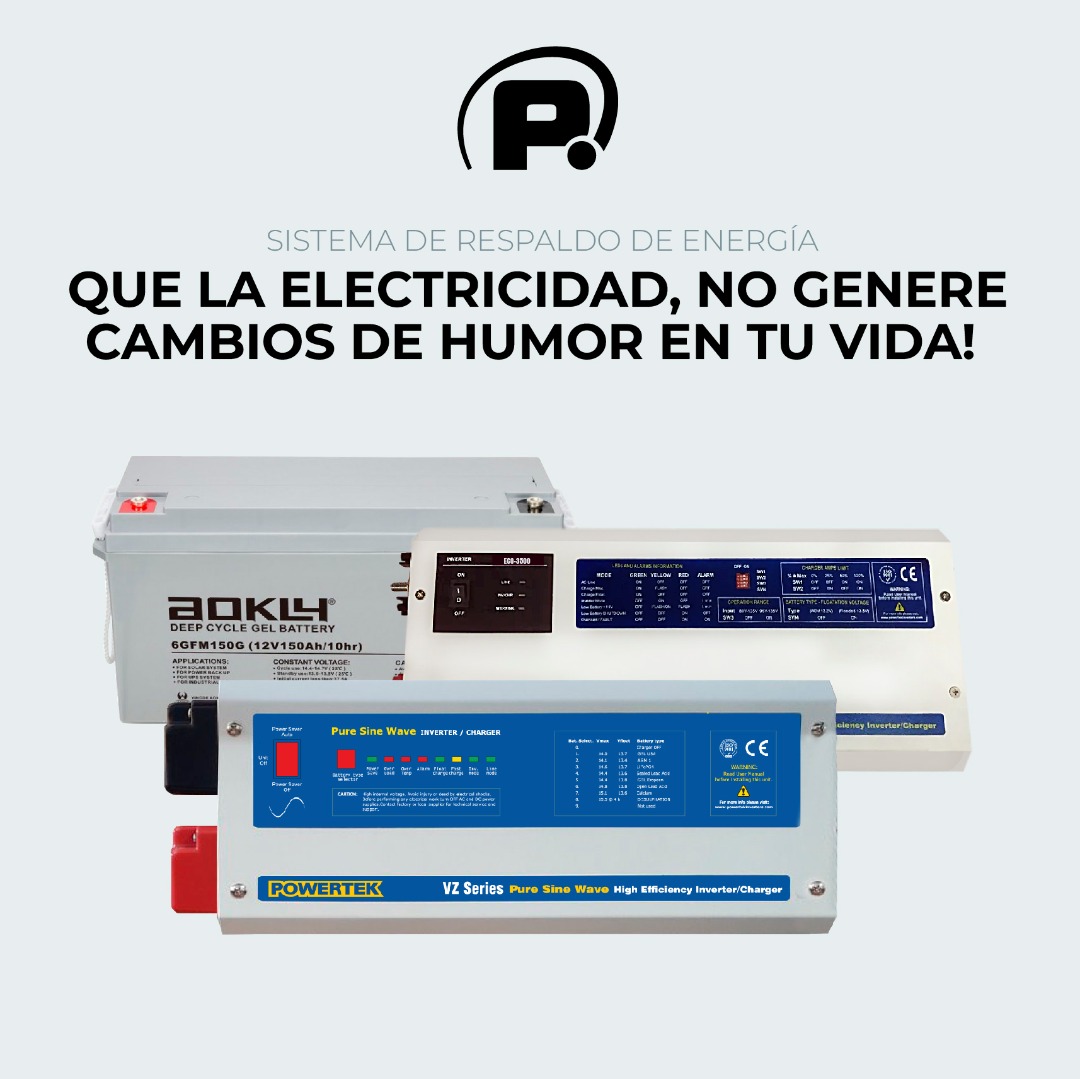 ⚡Ofrecemos soluciones integrales de sistemas auxiliares de respaldo de energía.

📍Inversores de voltaje con cargador integrado.
📍Baterías de Gel Ciclo Profundo.
📍Paneles Solares.

Contáctenos🔻:

📲 0424-255.66.00
☎️ 0212-242.45.55