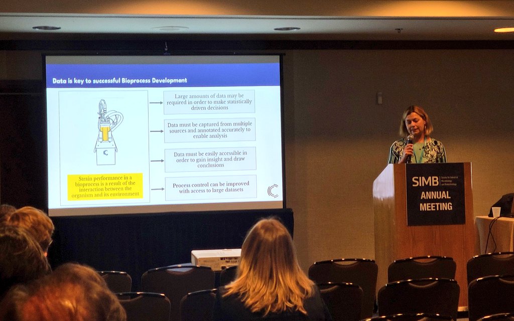 StephenGHubbard's tweet image. &quot;One reason I joined @culturebiosci is because I wanted to wanted to be able to access fermentation data easily.&quot; - Kris Tyner at @SIMB_Microbio #SIMBAM2022

I love hearing how fermentation scientist &amp;amp; strain designer collaborations are seemless through cloud bioreactor labs.