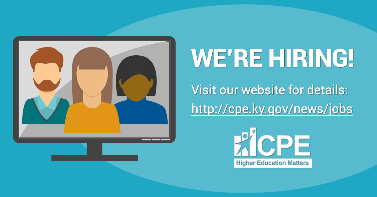 CPENews's tweet image. Do you enjoy postsecondary research? CPE has limited-time faculty research position open which will work with the KY Student Success Collaborative to learn more about student basic needs. See ow.ly/wGYV50KgemN for more info. 
@KYCollaborative @CEC_KY
