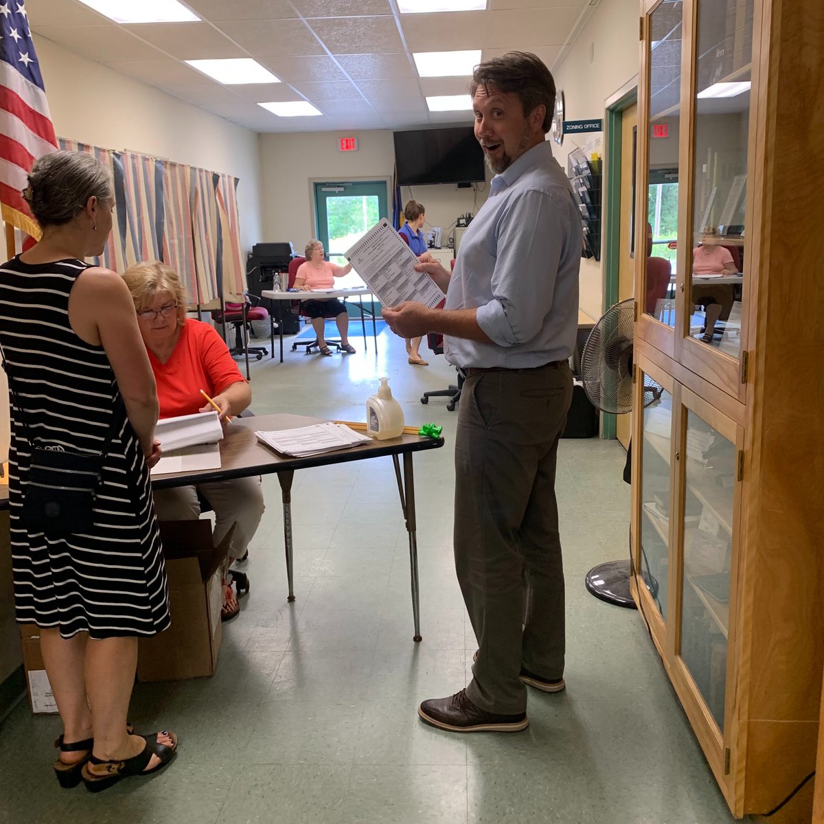 WintersVermont's tweet photo. Favorite road trip stop so far! Got to vote in Berlin with my lovely wife. 🗳️💙 #vtpoli #electionDayRoadTrip https://t.co/7lO91Jmsyw