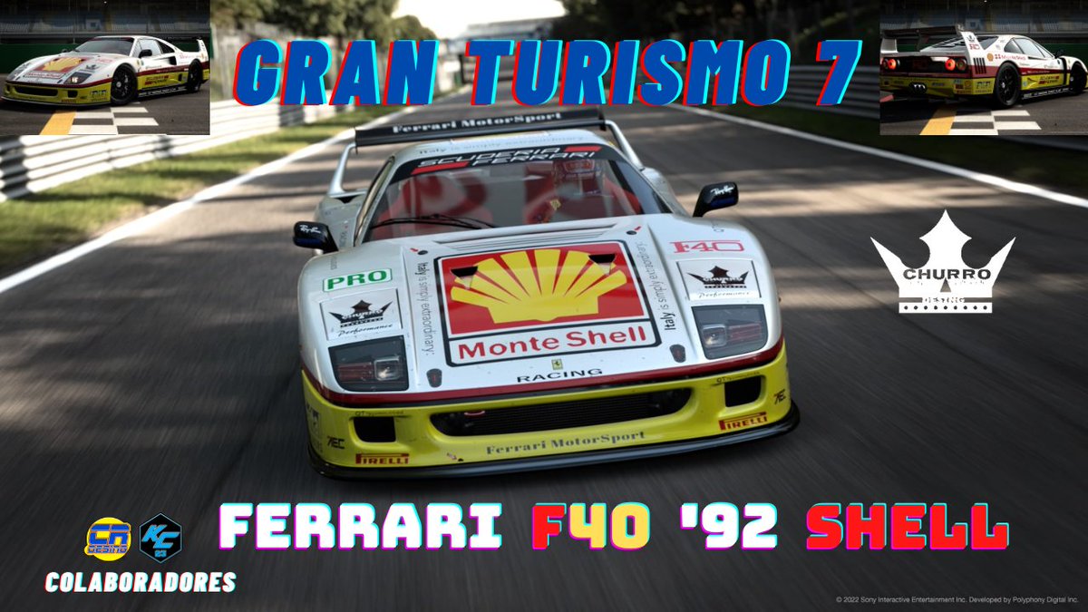 Churro_1978_GTD's tweet image. GT7 Diseños para la comunidad ( Ferrari F40 '92 Visión Shell) 
youtu.be/u58mwMy_wvU