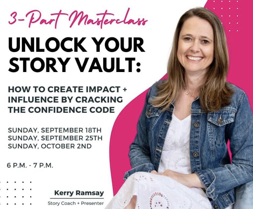 PowHERPlatform's tweet image. I'm excited to announce my NEW 3-Part "Unlock your Story Vault" Masterclass + Coaching Series for Women! 

If you struggle to organize the story chaos in your brain + create a regular storytelling schedule that creates impact + influence, join us at tinyurl.com/2p8tzhtd.